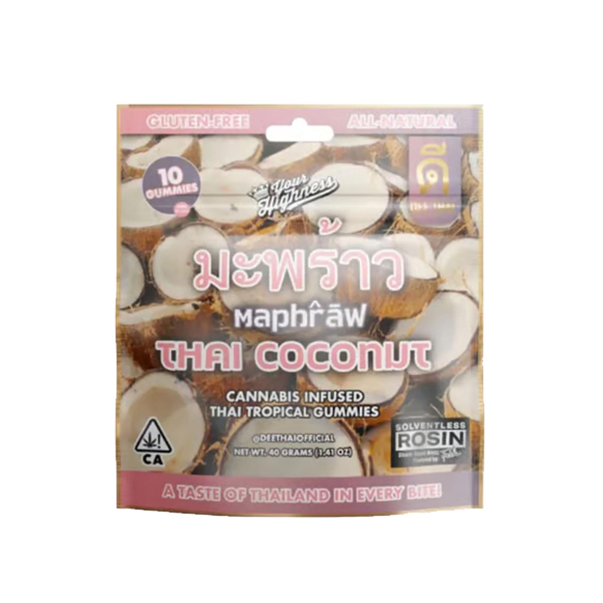 Thai Coconut 10 Mg 10 Pack Gummies