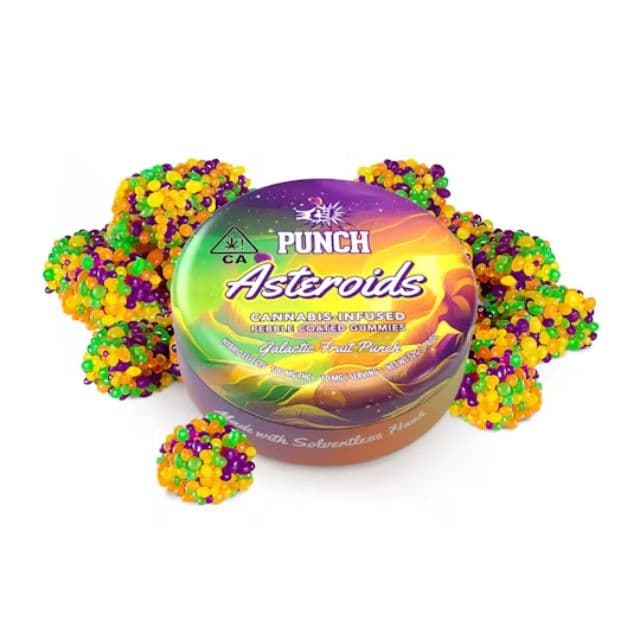 Galactic Fruit Punch 100MG Astroids Solventless Gummies